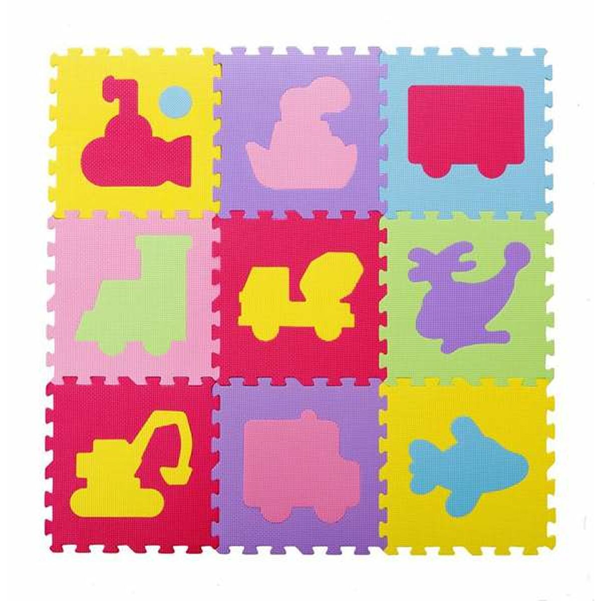 Puslespillteppe Polyester 30 x 30 x 1 cm Transporter 9 Deler